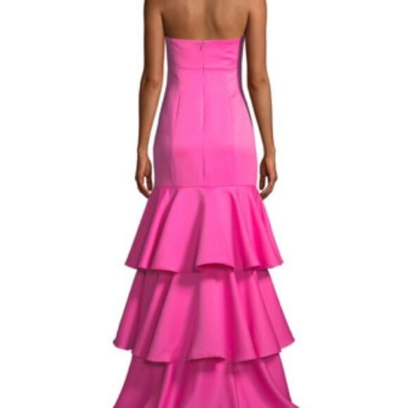 Jay Godfrey Harvey Strapless Hot Pink Ruffle Gown Size 10 NWT - Picture 9 of 10